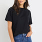 Street Crew Neck Boxy Tee - Black