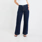 Zoey Indigo Petite High Rise Wide Leg Pocket Jean