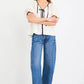 Subliminal Cream Black Trim Linen Relaxed Top