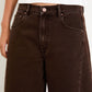 Varsity Forward Seam Barrel Jeans / Chocolate