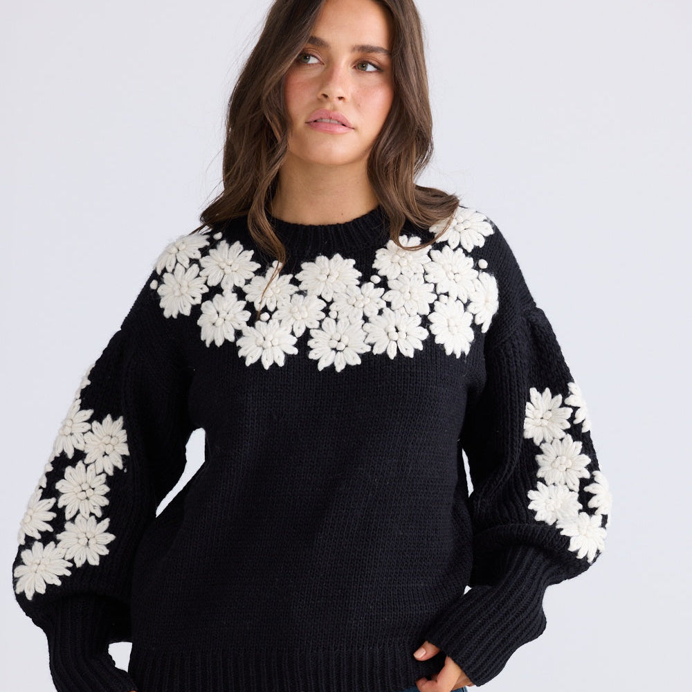 Flower Child Knit - Black