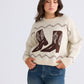 Boot Jive Knit - Cream with Chocolate