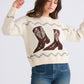 Boot Jive Knit - Cream with Chocolate