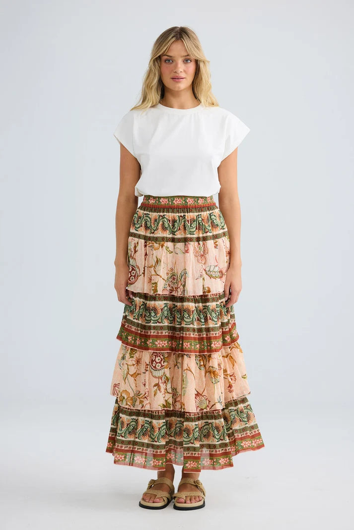 Ariel Maxi Skirt - Wildflower Oasis