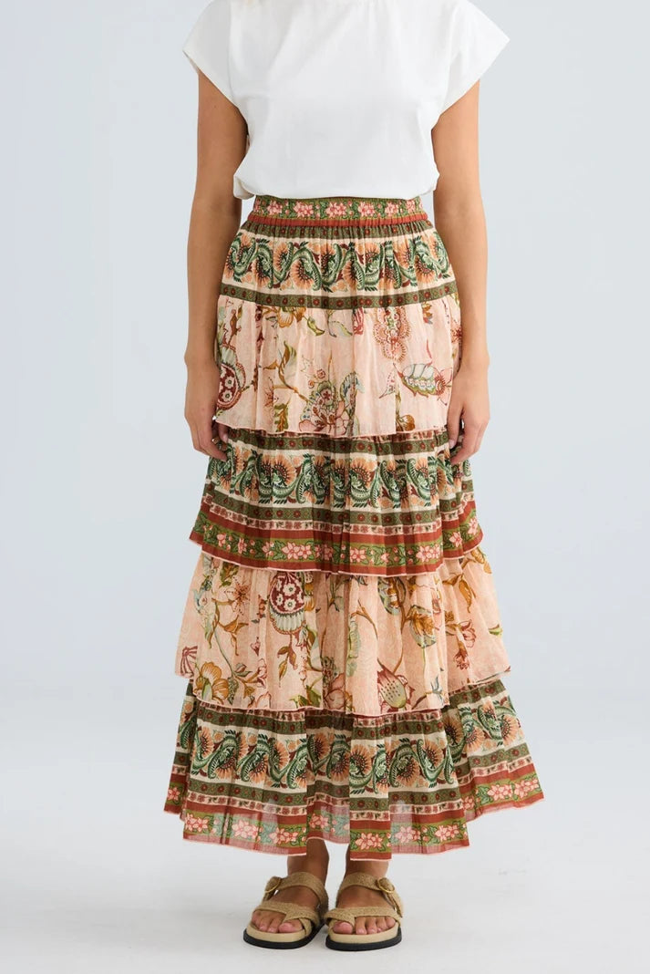 Ariel Maxi Skirt - Wildflower Oasis