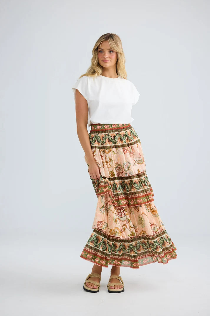 Ariel Maxi Skirt - Wildflower Oasis