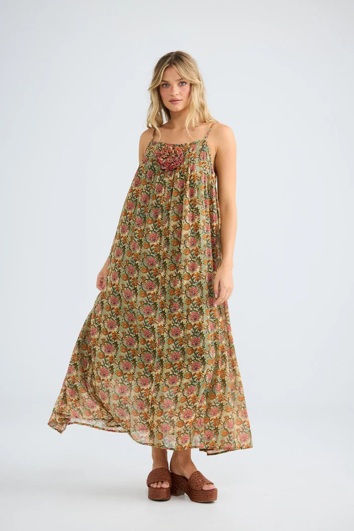 Noema Dress - Green Meadow