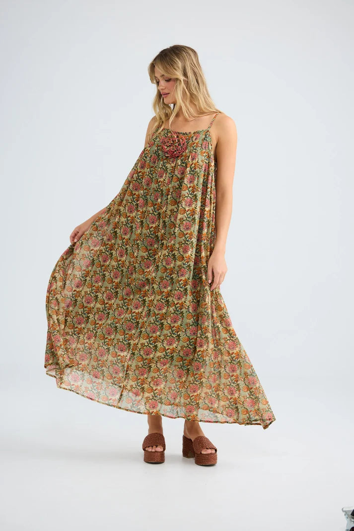 Noema Dress - Green Meadow