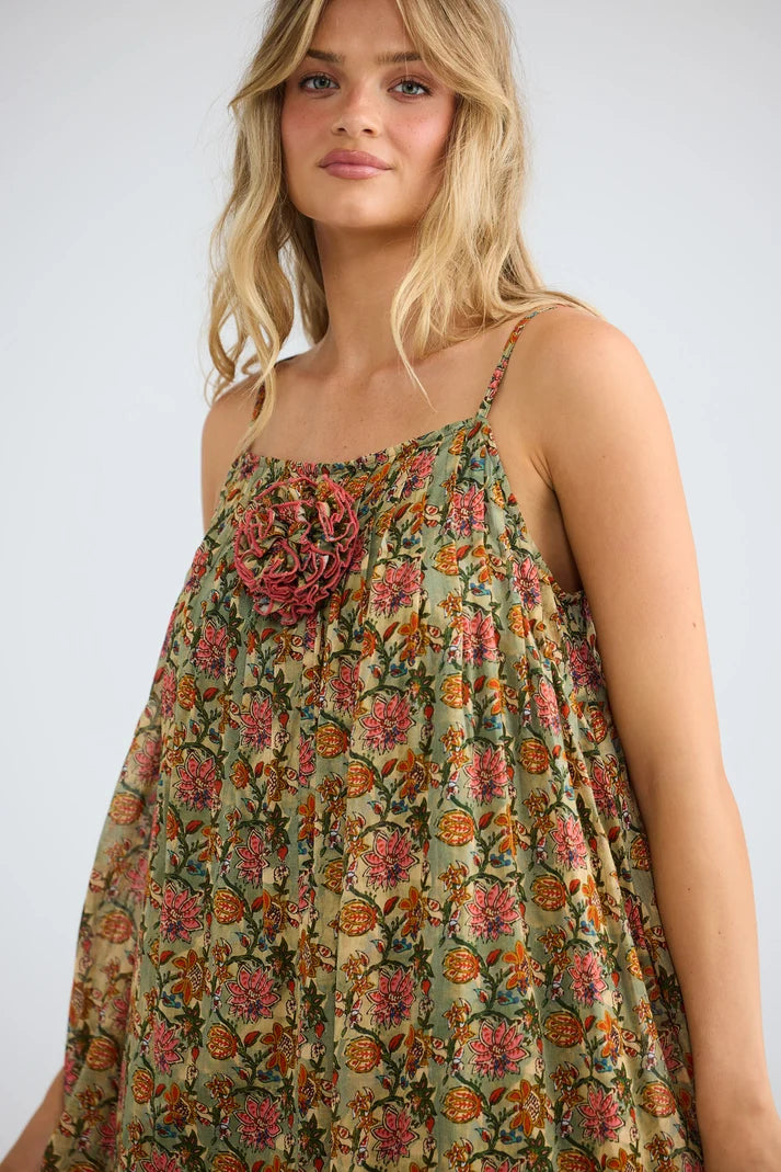 Noema Dress - Green Meadow