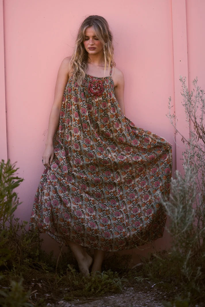 Noema Dress - Green Meadow