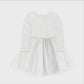 Ribbed Tulle Dress White Daisies