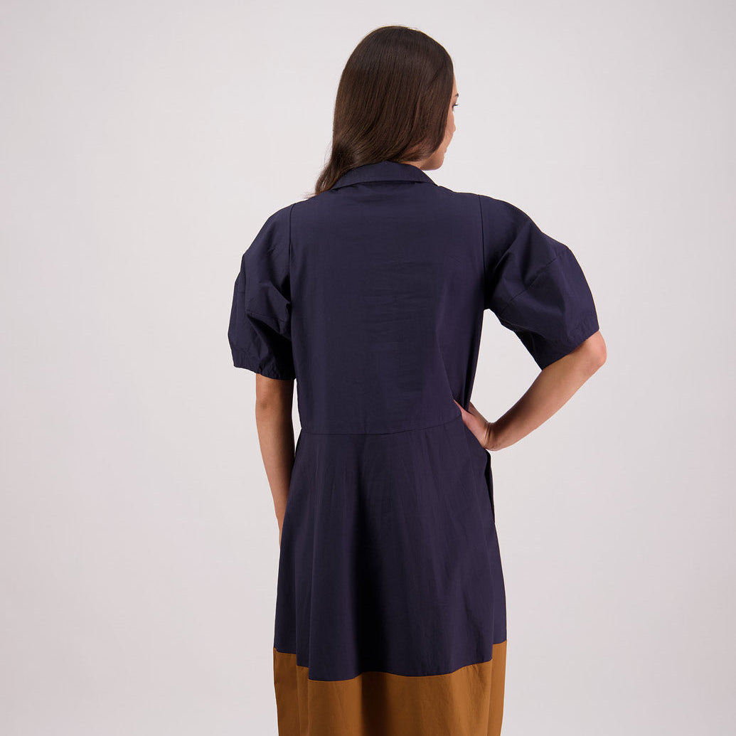 Tamsin Dress / Ink & Tan