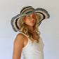 Janis Wide Brim Hat - Tide Stripe
