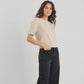 Topic Champagne Cashmere Blend Soft Knit Tee
