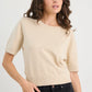 Topic Champagne Cashmere Blend Soft Knit Tee