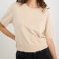 Topic Champagne Cashmere Blend Soft Knit Tee