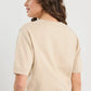 Topic Champagne Cashmere Blend Soft Knit Tee