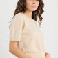 Topic Champagne Cashmere Blend Soft Knit Tee