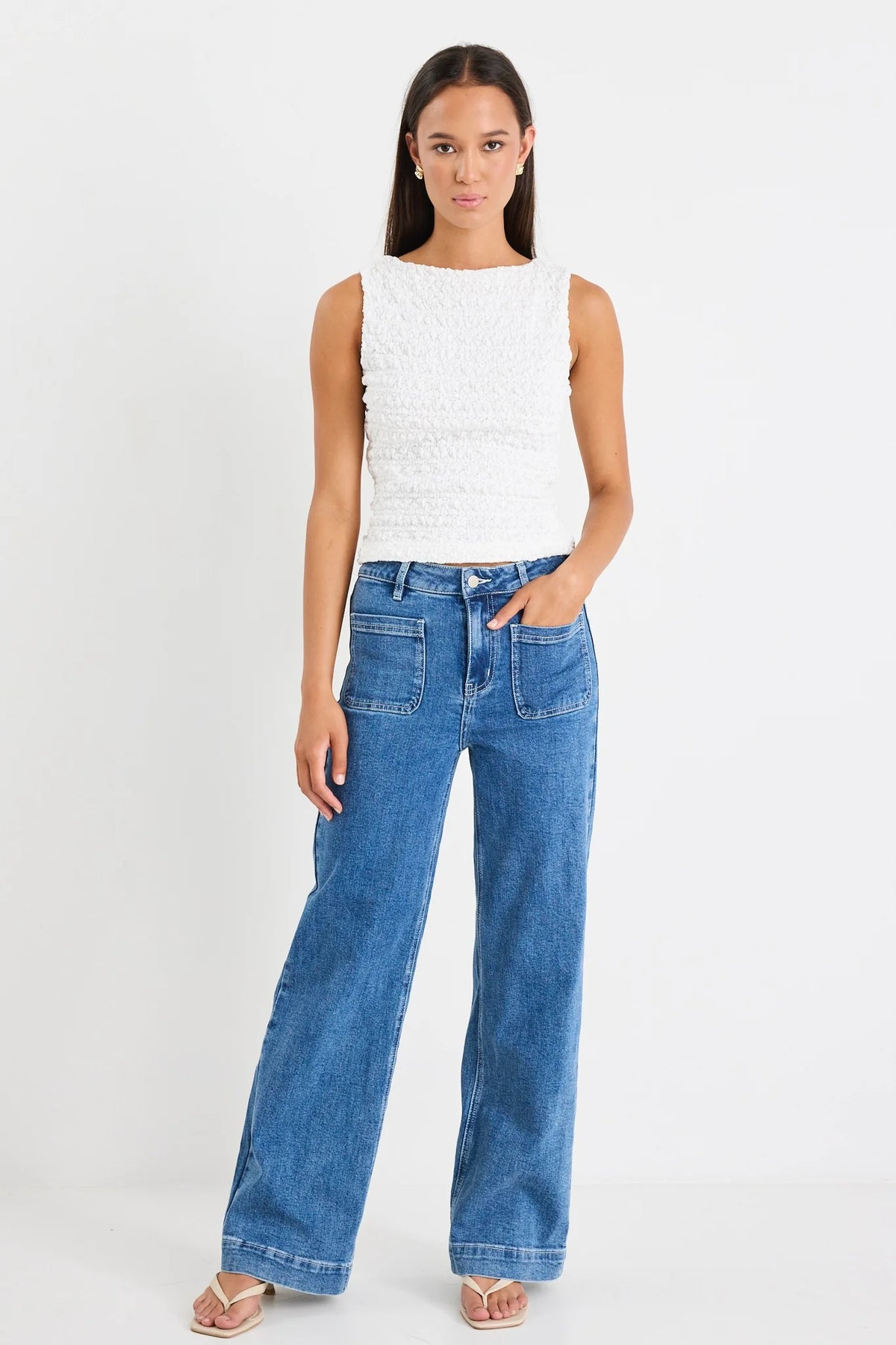 Untamed Lace Sleeveless Boatneck Top