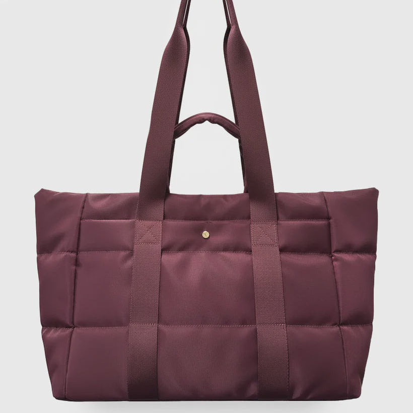 Quilted Voyager Bag - Burgundy