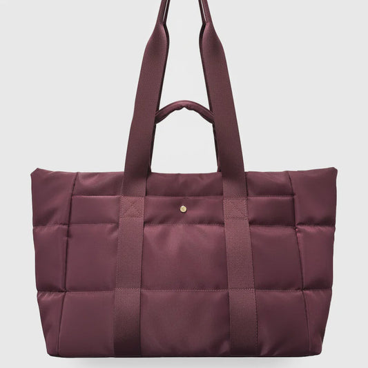 Quilted Voyager Bag - Burgundy
