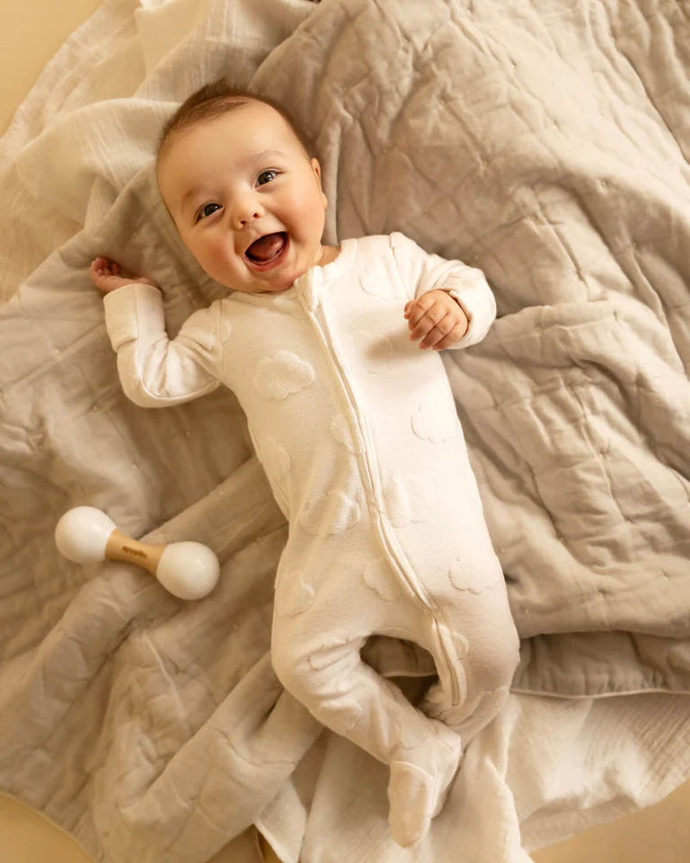 Organic Jacquard LS Onesie