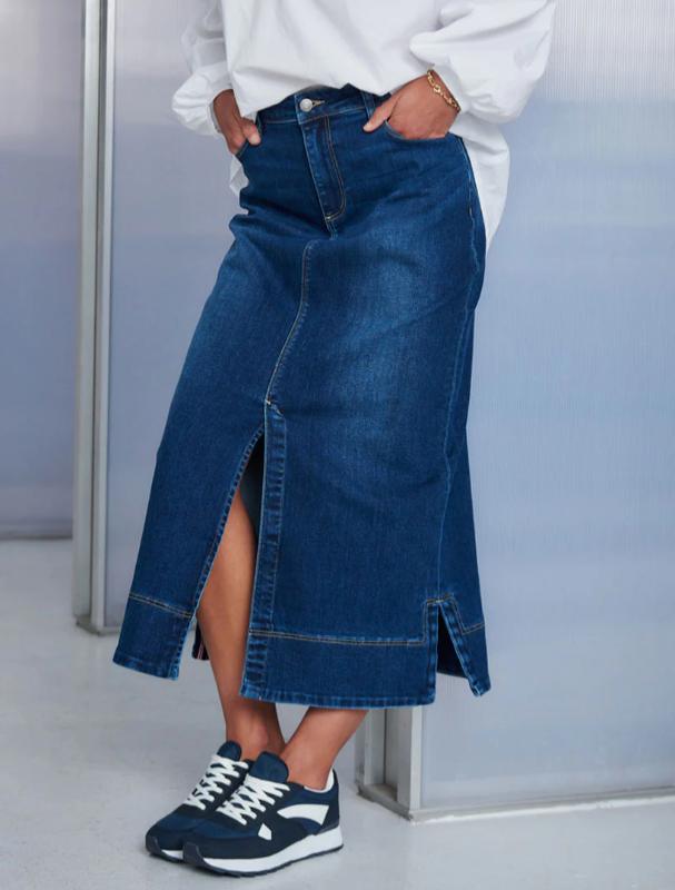 Whitney Washed Denim Skirt