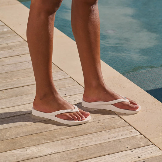 Arch Support Jandals - Crystal White