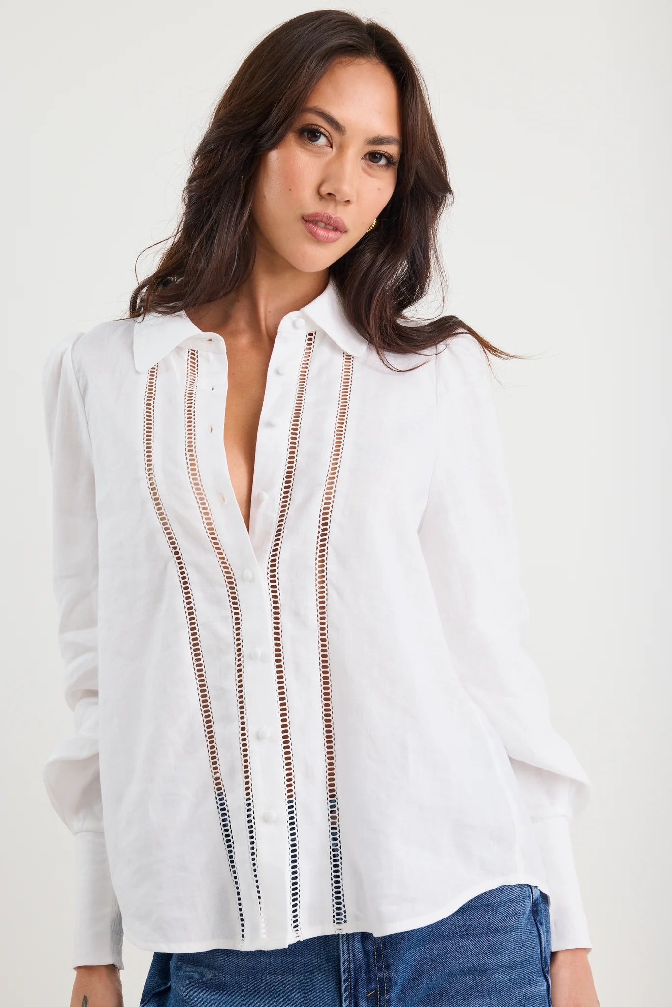 Zinnia Lace Trim Shirt