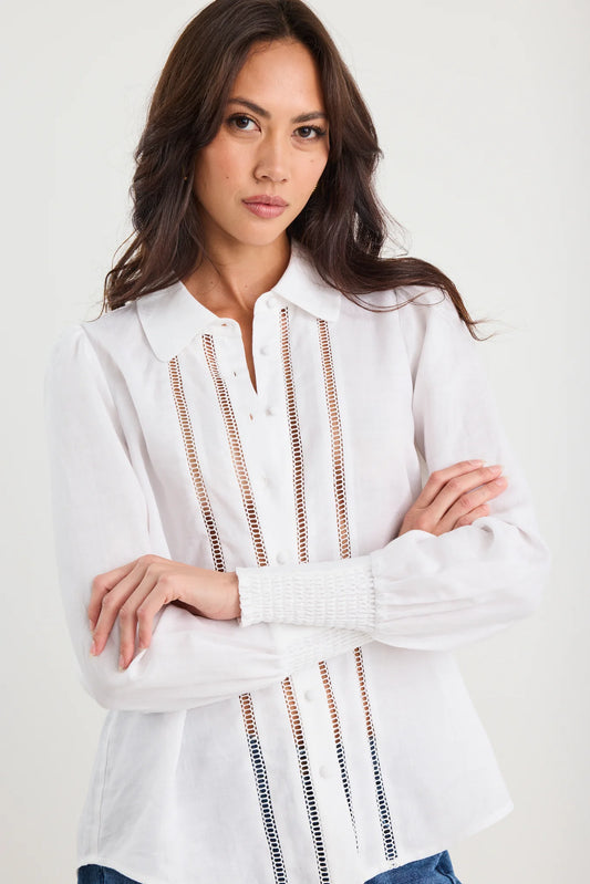Zinnia Lace Trim Shirt