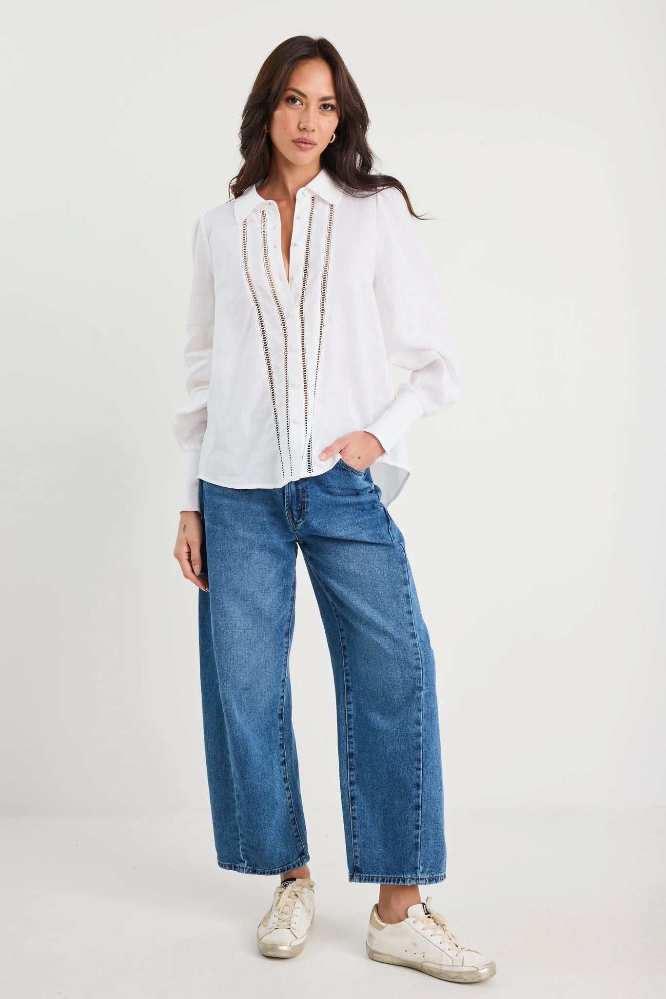 Zinnia Lace Trim Shirt