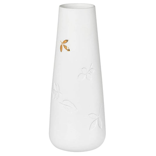 Golden Leaf Porcelain Vase