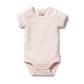 Organic Stripe Rib Bodysuit