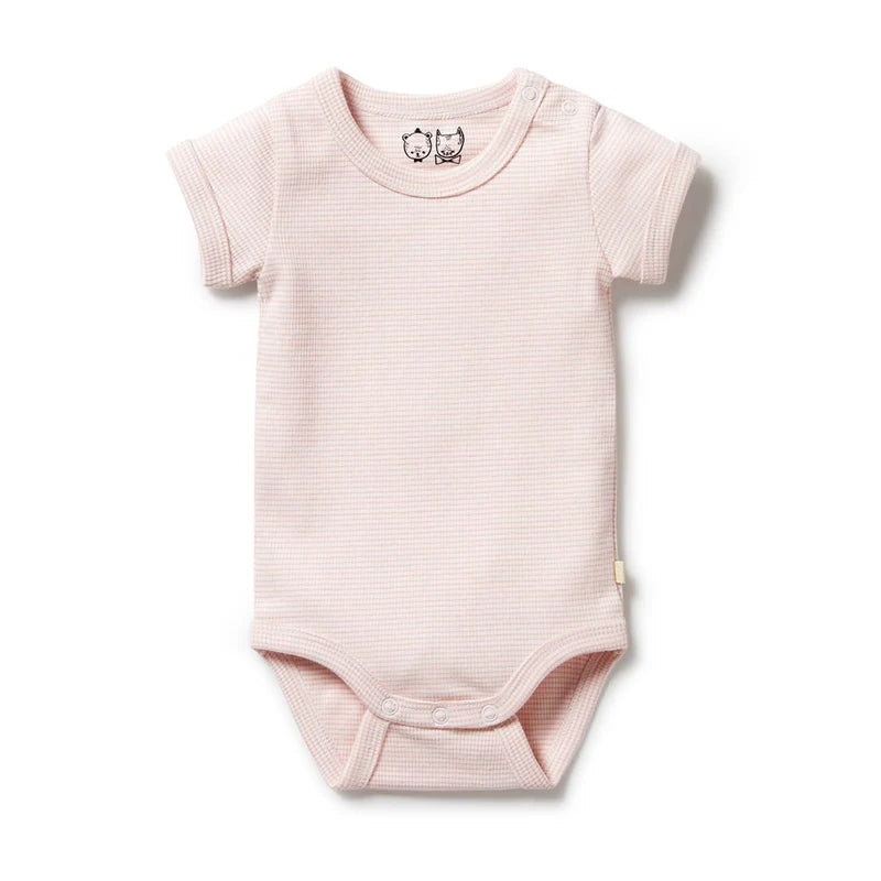 Organic Stripe Rib Bodysuit