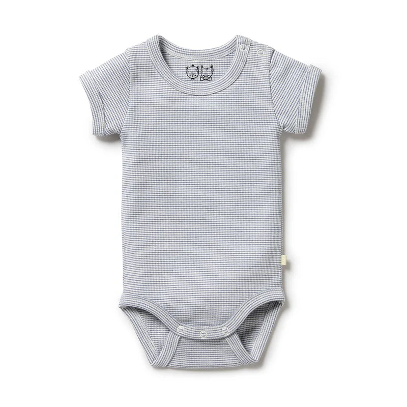 Organic Stripe Rib Bodysuit