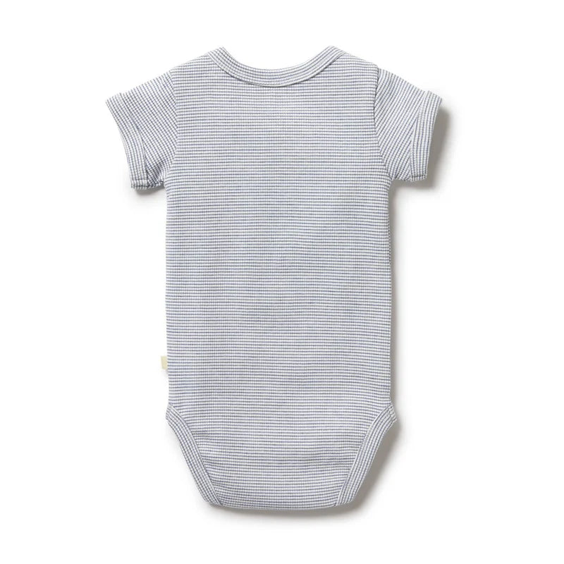 Organic Stripe Rib Bodysuit