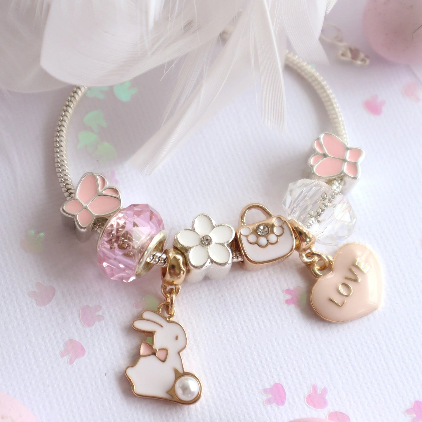 Easter Bunny Charm Bracelet
