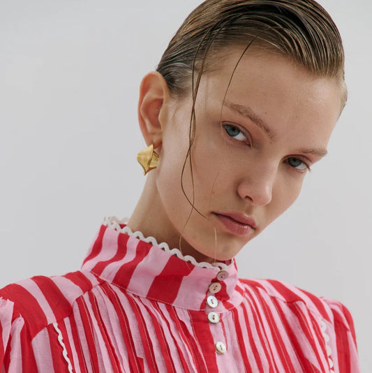 Charlotte Maxi Dress - Mad Hatters Pinstripe