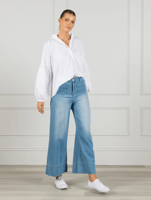 Farrah Pale Washed Denim Jean