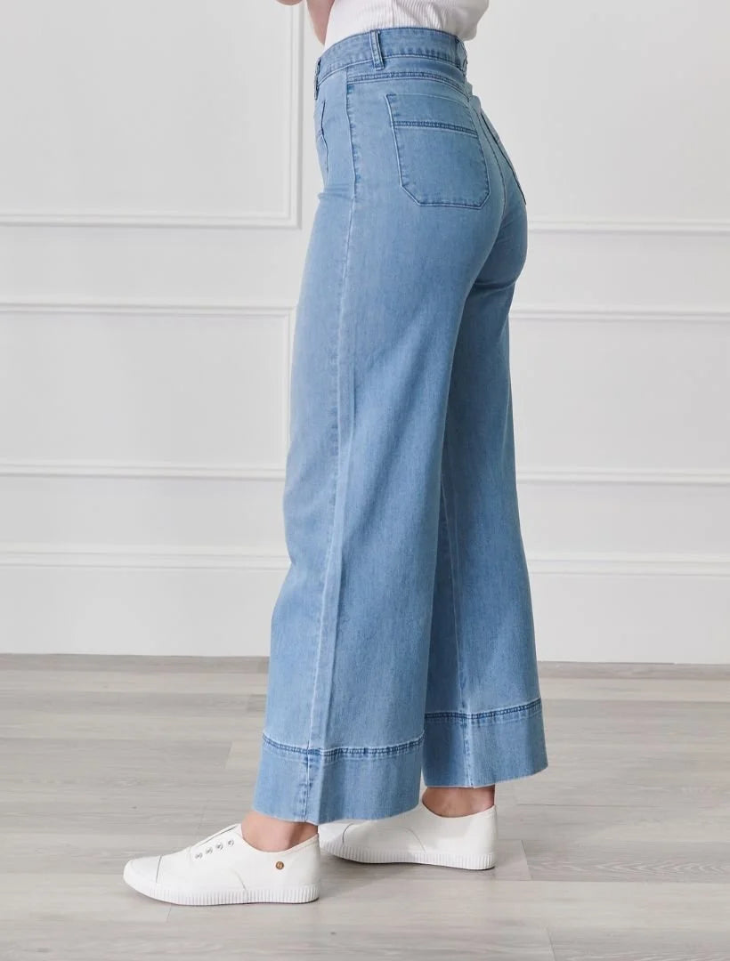 Farrah Pale Washed Denim Jean