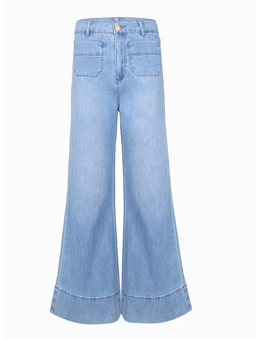 Farrah Pale Washed Denim Jean