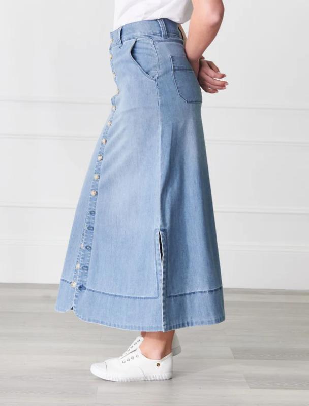 Goldie Summer Washed Denim Skirt