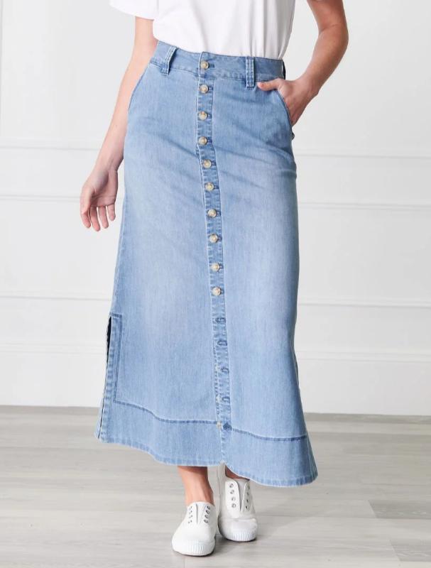 Goldie Summer Washed Denim Skirt