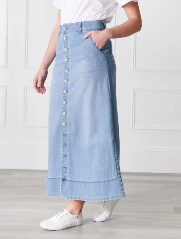 Goldie Summer Washed Denim Skirt