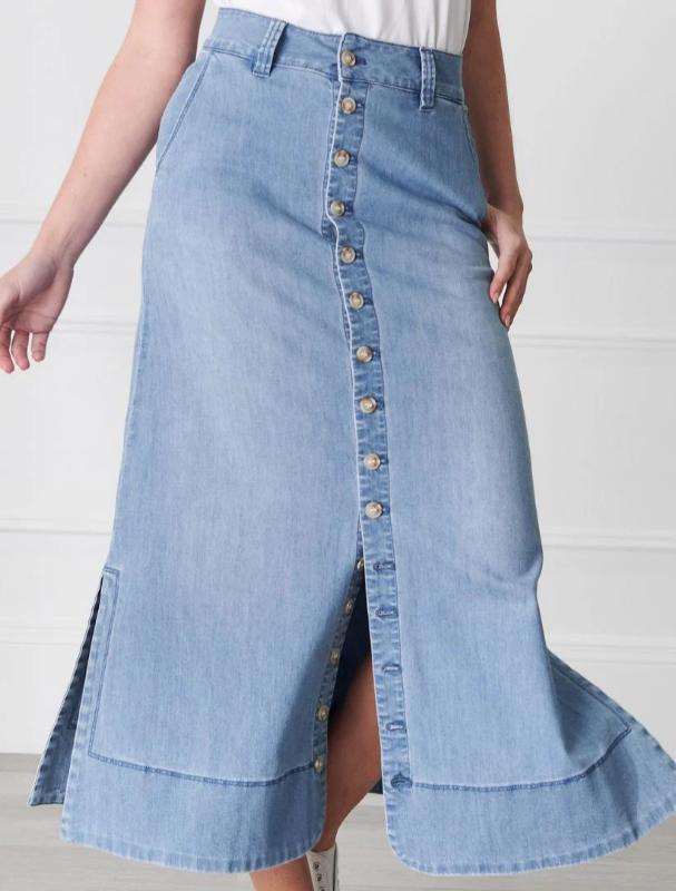 Goldie Summer Washed Denim Skirt