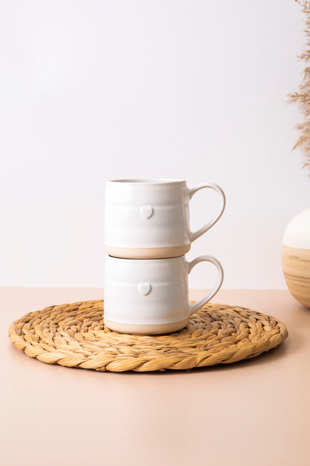 Mikasa Farmhouse Heart Stoneware Mug