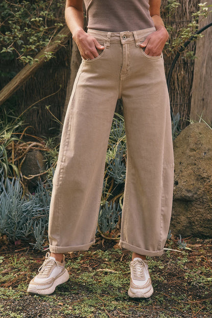 IDAHO Barrel Coloured Jeans