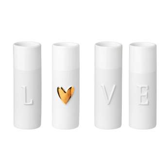 Love Mini Heart Vases Set of 4