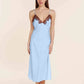 Magnolia Silky Satin Long Gown - Blue