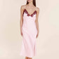 Magnolia Silky Satin Long Gown - Pink